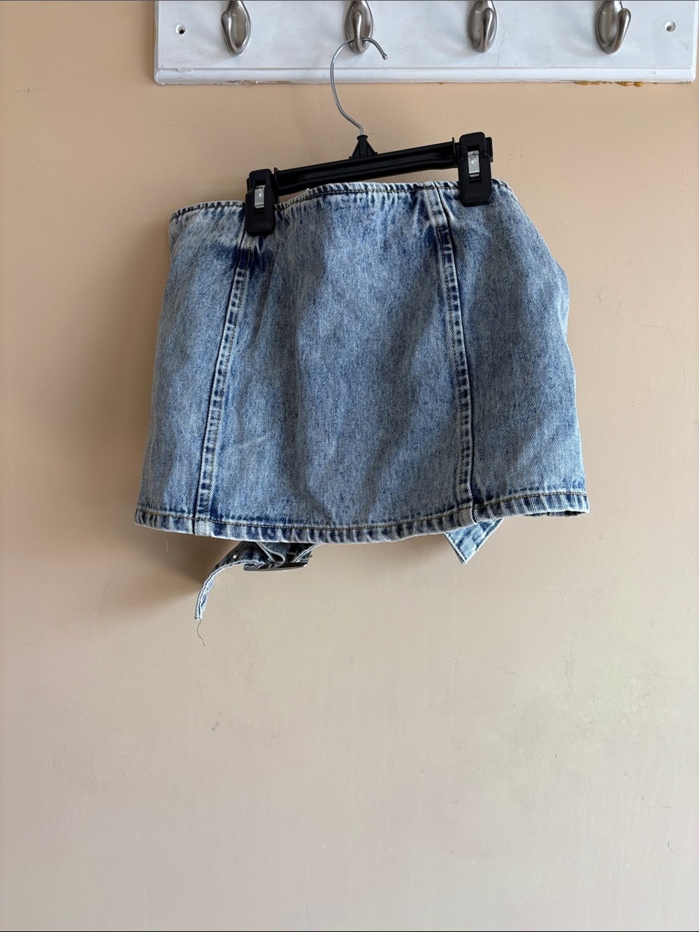 Fashion Nova Light Wash Denim Mini Skirt